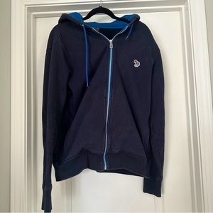 Paul Smith Navy Blue zip front hoodie size XL